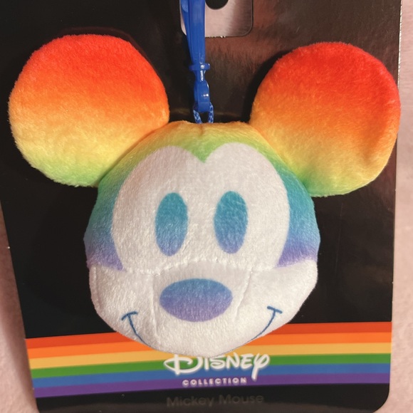 Disney Mickey Mouse Rainbow Pride Collection Plush Clip - Picture 2 of 6